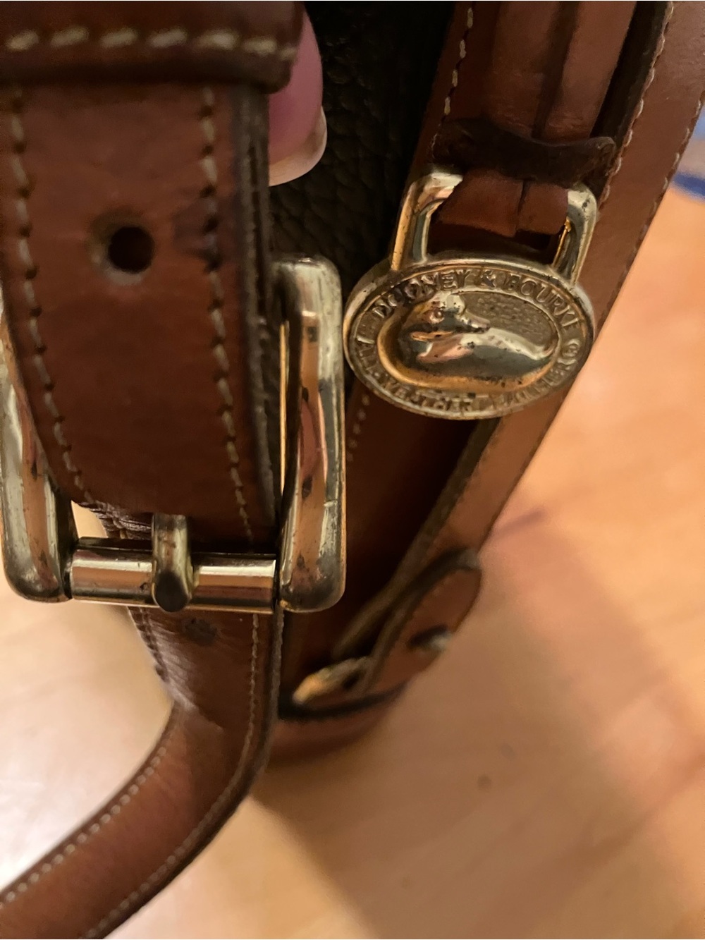 Vintage Dooney and Bourke Large R7 Spectator Crossbody Cavalry Bag - Picture 2 of 16